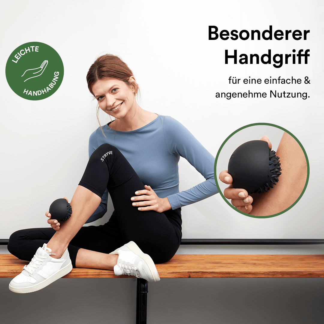 Recovery Ball – Igelball mit Griff zur Selbstmassage