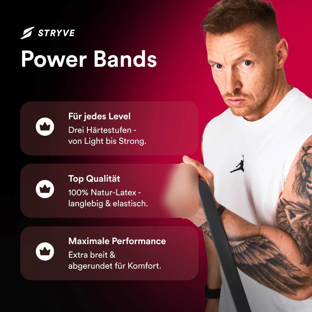 Fitnessbänder Set – STRYVE x Coach Stef Power Bands für Fitness & Home Workout - STRYVE — For the better.