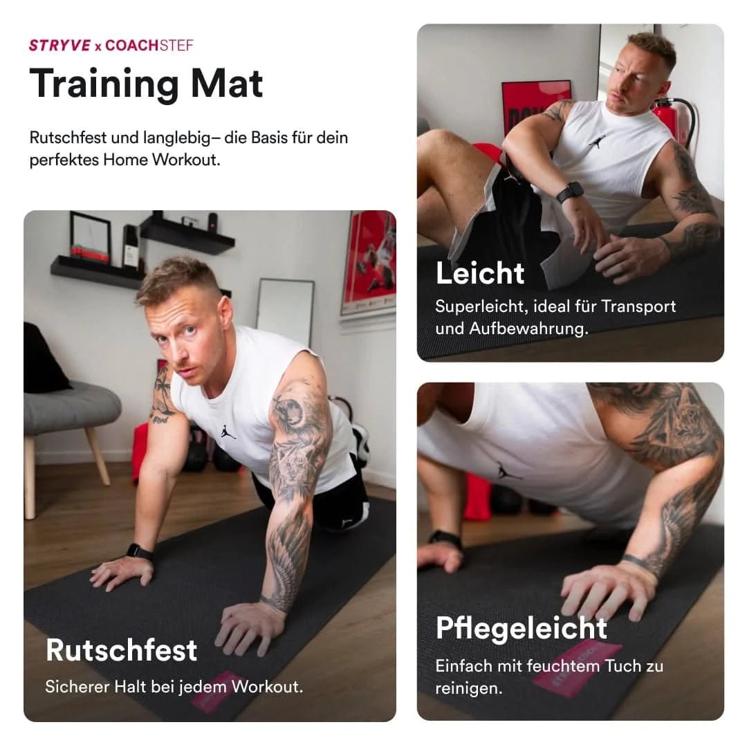 Gymnastikmatte Training Mat – STRYVE x Coach Stef Fitness- & Yogamatte - STRYVE — For the better.