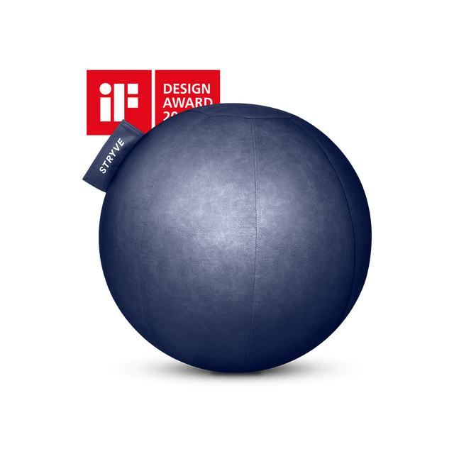 STRYVE Balance Ball Royal Blue 65 cm Active Ball – Lederstoff