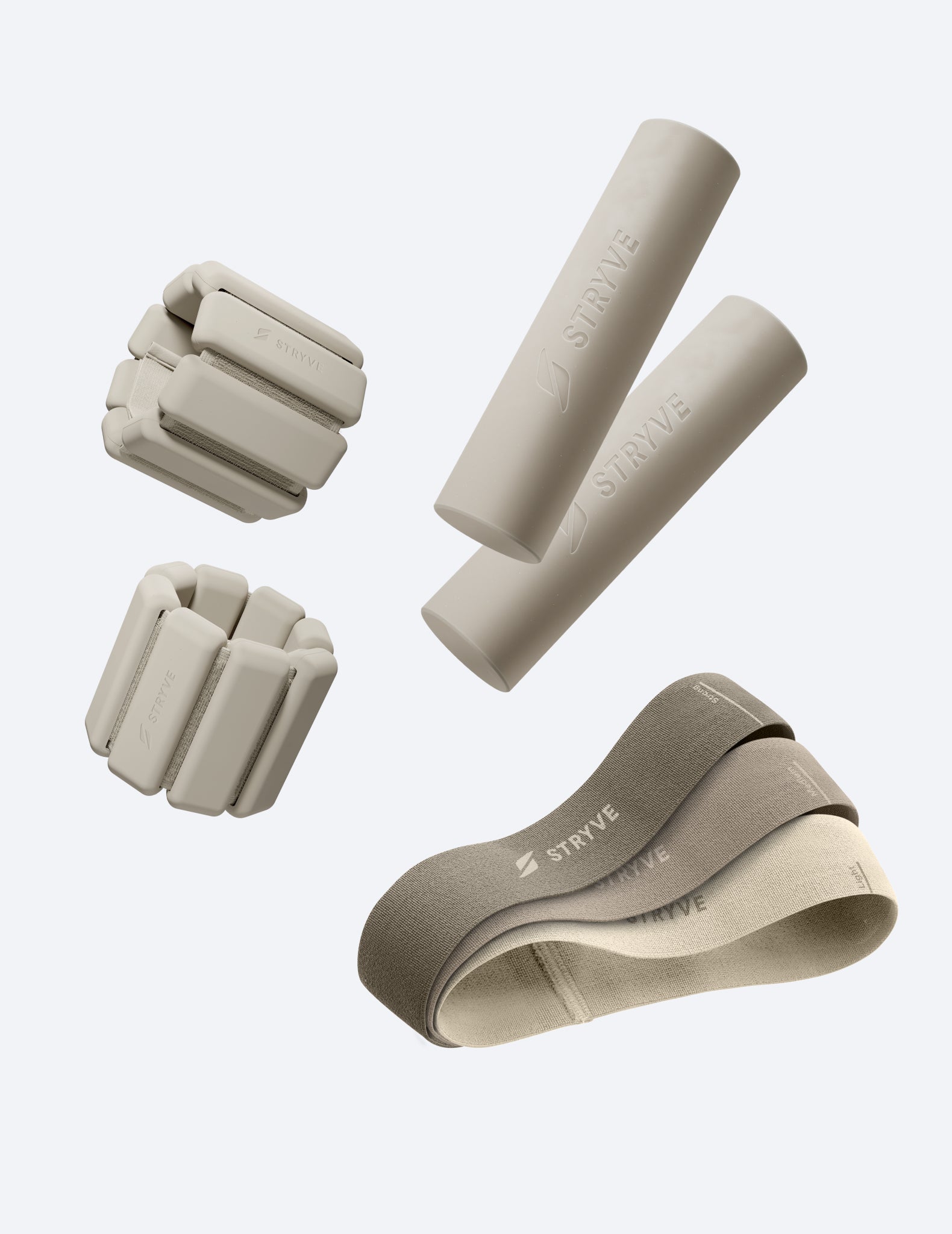 Pilates-Bundle – Bänder, Ankle Weights & Slim Weights Set