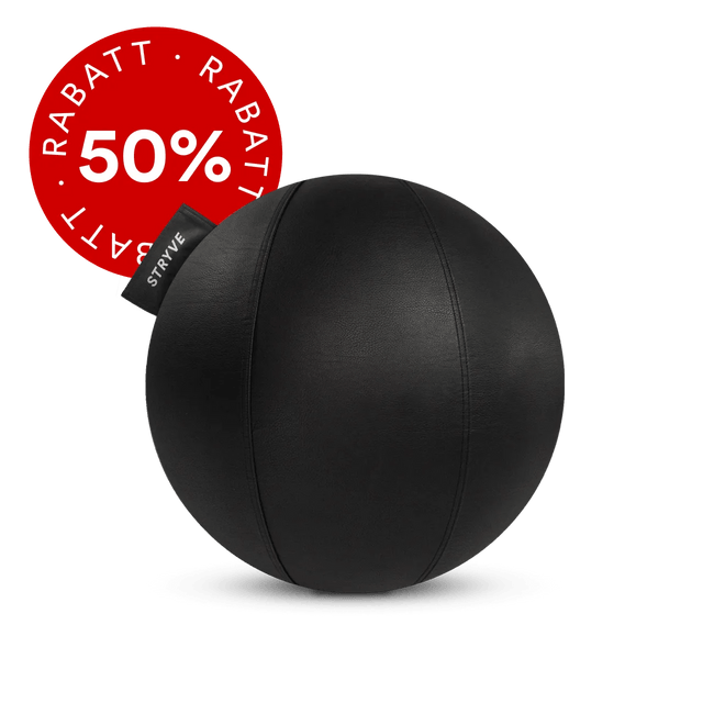 STRYVE Sitzbälle All Black / 65 cm Active Ball | Kunstleder