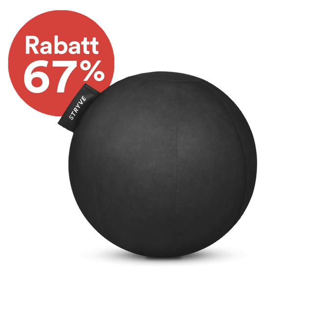 STRYVE Sitzbälle All Black / 70 cm Active Ball | Kunstleder