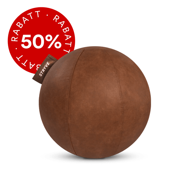 STRYVE Sitzbälle Natural Brown / 65 cm Active Ball | Kunstleder