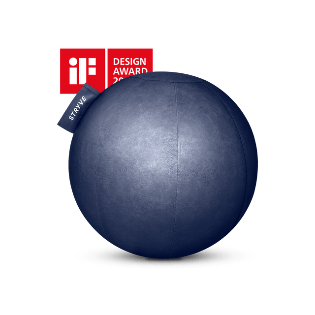 STRYVE Balance Ball Royal Blue 65 cm Active Ball – Lederstoff