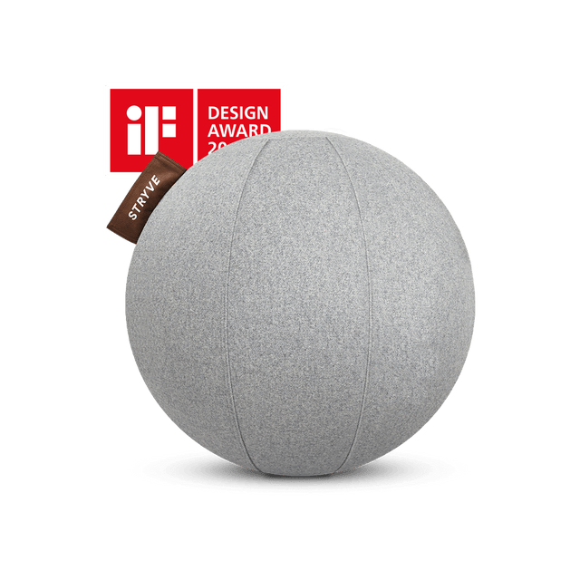 STRYVE Balance Ball Light Grey 65 cm Active Ball – Wollfilz